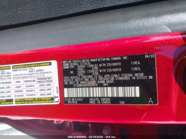 2T2BBMCAXPC013459 Lexus Rx 350h Premium