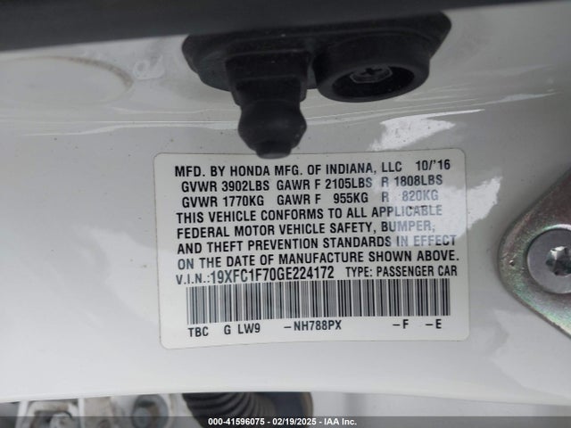 19XFC1F70GE224172 Honda Civic Ex-l