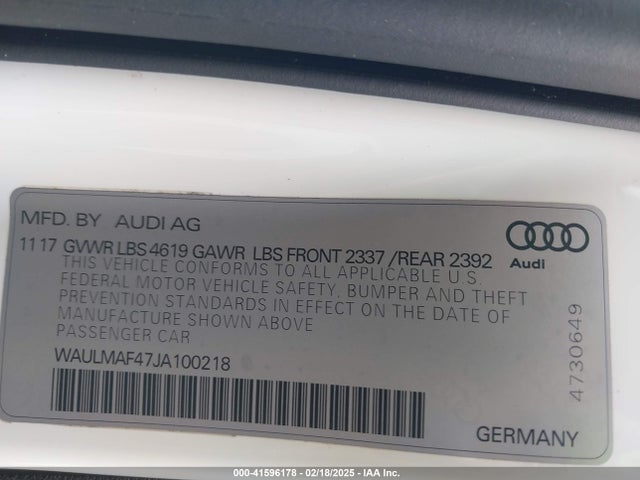 2018 AUDI A4 WAULMAF47JA100218 Photo 8