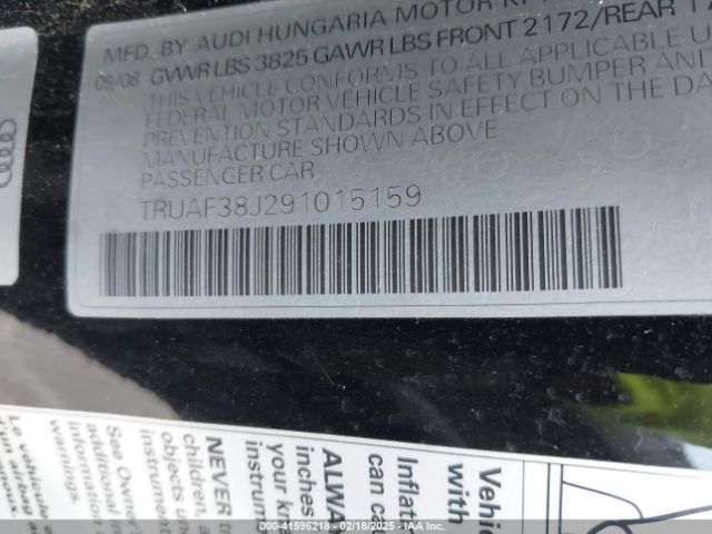 2009 AUDI TT TRUAF38J291015159 Photo 8