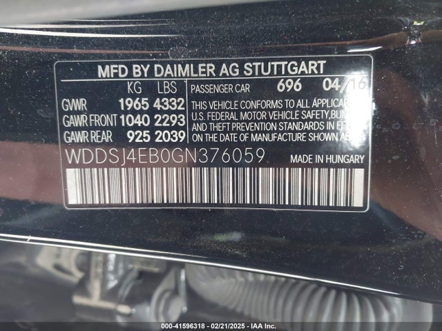 Mercedes-Benz CLA 250 2016 WDDSJ4EB0GN376059 Image 9