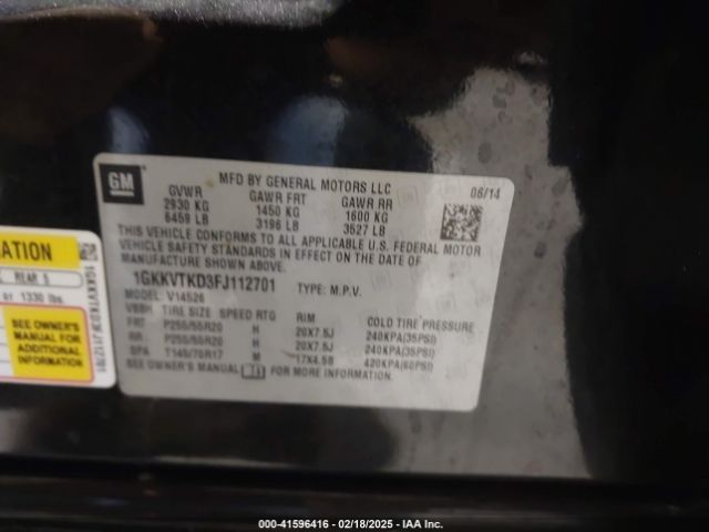 1GKKVTKD3FJ112701 GMC Acadia Denali