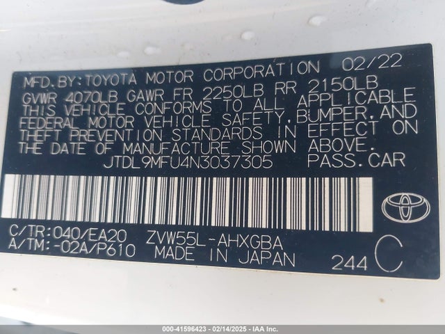 JTDL9MFU4N3037305 Toyota Prius Nightshade Edition Awd-e