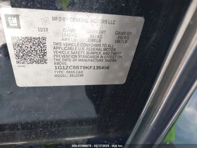 1G1ZC5ST9KF135456 Chevrolet Malibu 1fl