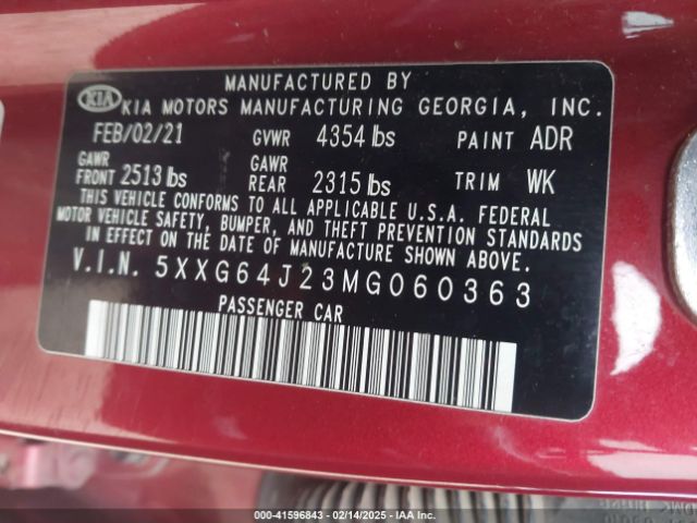 5XXG64J23MG060363 KIA K5 Gt-line