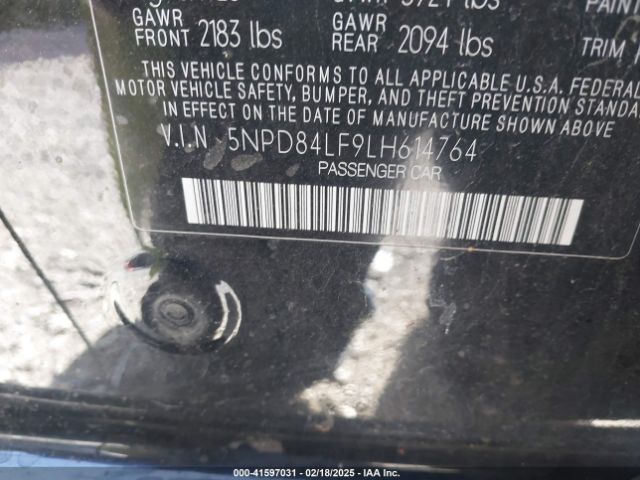 5NPD84LF9LH614764 Hyundai ELANTRA SEL