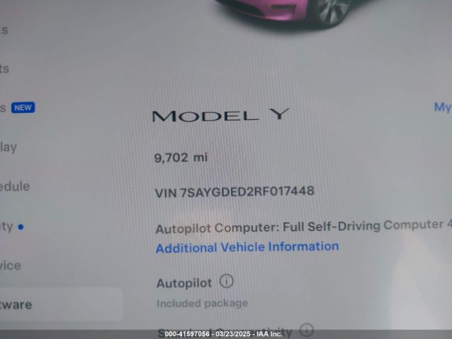 7SAYGDED2RF017448 Tesla Model Y Long Range Dual Motor All-wheel Drive/rwd