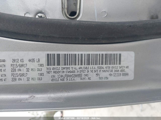 1C4NJPBAXHD200955 Jeep Patriot Sport Se Fwd