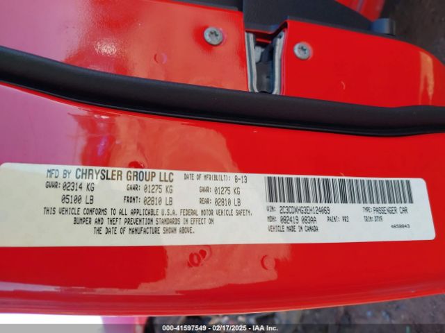 2C3CDXHG3EH124069 Dodge Charger Sxt