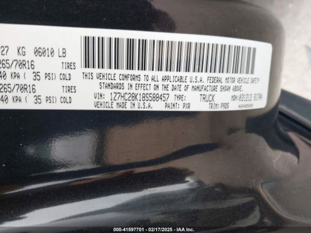 2008 MITSUBISHI RAIDER 1Z7HC28K18S588457 Photo 8