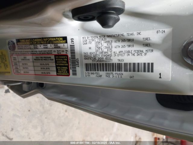 5TFLA5DBXRX223377 Toyota Tundra Sr5