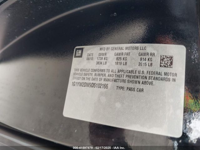 2013 CHEVROLET CORVETTE 1G1YW2DW9D5102166 Photo 8