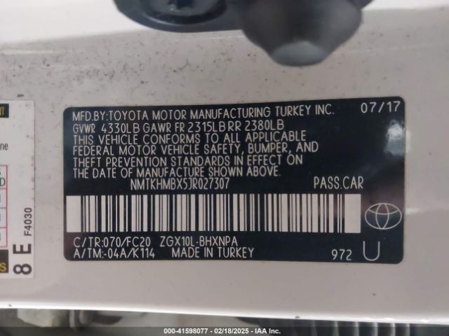 NMTKHMBX5JR027307 Toyota C-hr Xle Premium