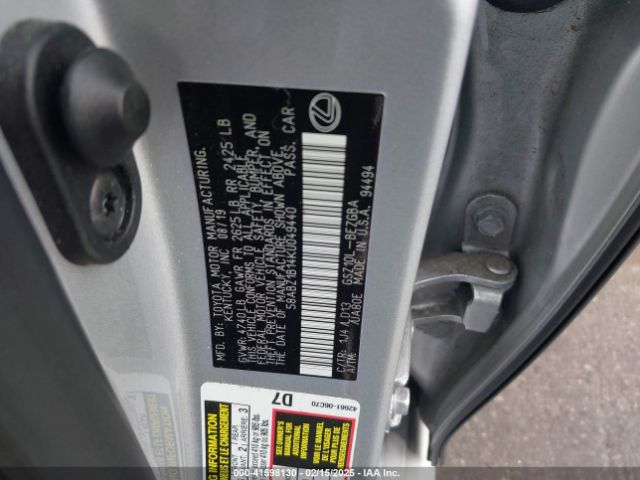 58ABZ1B14KU049440 Lexus ES 350