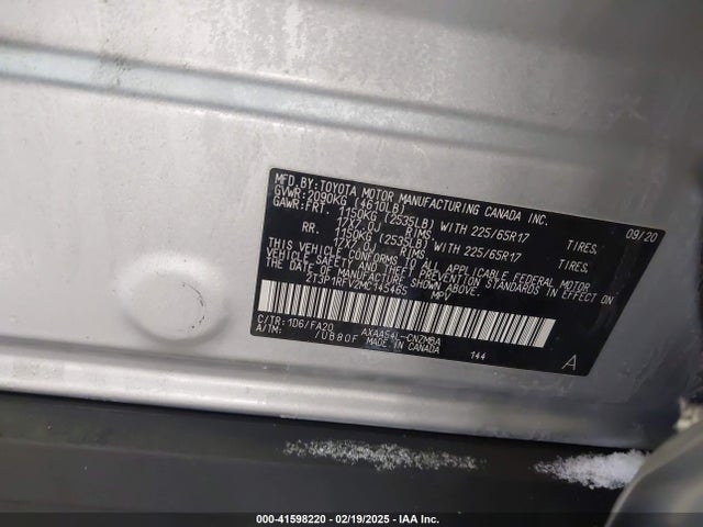 2T3P1RFV2MC145465 Toyota Rav4 Xle