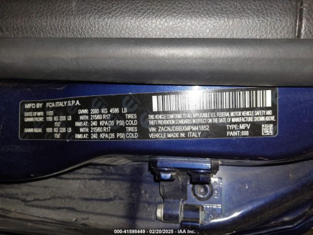 ZACNJDBBXMPM41852 Jeep Renegade Latitude 4x4
