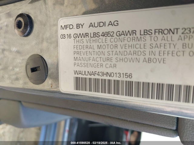 2017 AUDI A4 WAULNAF43HN013156 Photo 8