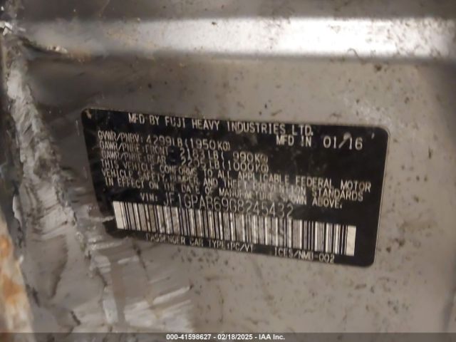 JF1GPAB69G8245432 Subaru Impreza 2.0i Premium