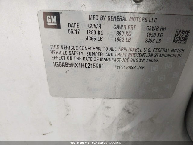 2017 CADILLAC ATS 1G6AB5RX1H0215901 Photo 8
