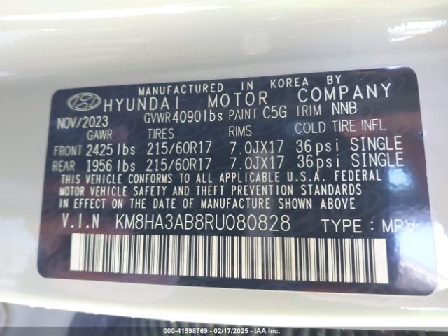 KM8HA3AB8RU080828 Hyundai Kona Se