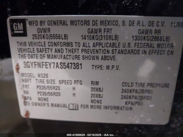2010 CADILLAC SRX 3GYFNFEY7AS547381 Photo 8