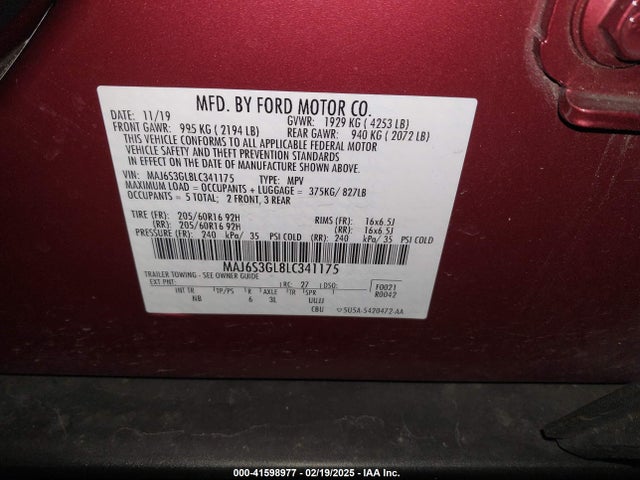 Ford Ecosport Se 2020 MAJ6S3GL8LC341175 Image 9