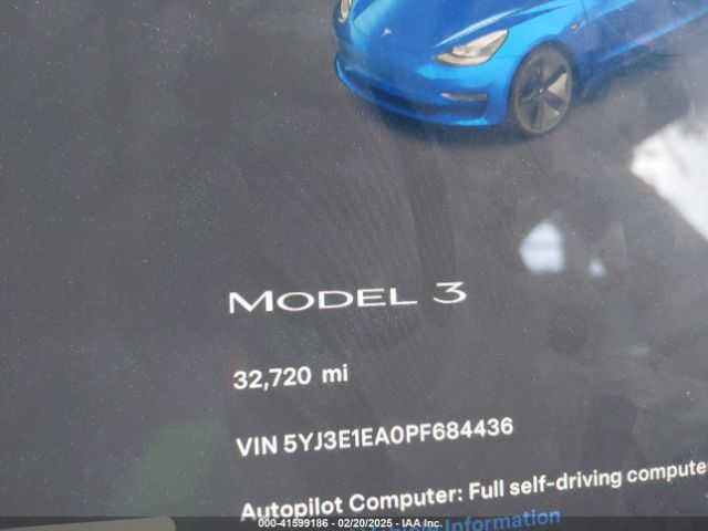 5YJ3E1EA0PF684436 Tesla Model 3 Rear-wheel Drive