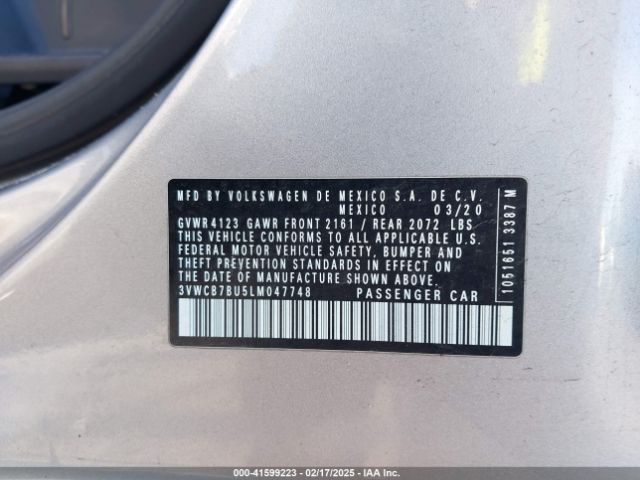 2020 VOLKSWAGEN JETTA 3VWCB7BU5LM047748 Photo 8