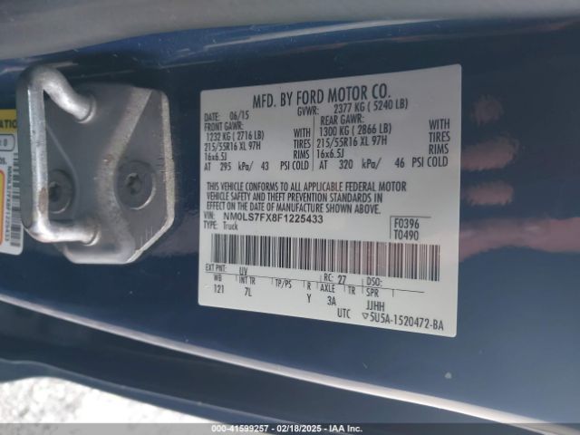 NM0LS7FX8F1225433 Ford Transit Connect Xlt