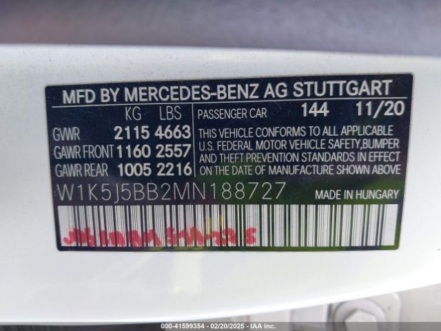 W1K5J5BB2MN188727 Mercedes-Benz Amg Cla 35 4matic
