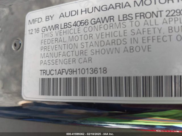 TRUC1AFV9H1013618 Audi Tts 2.0t