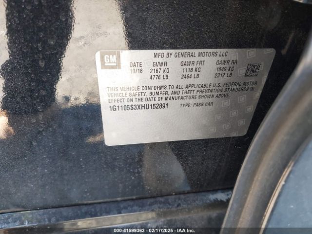 1G1105S3XHU152891 Chevrolet IMPALA 1LT