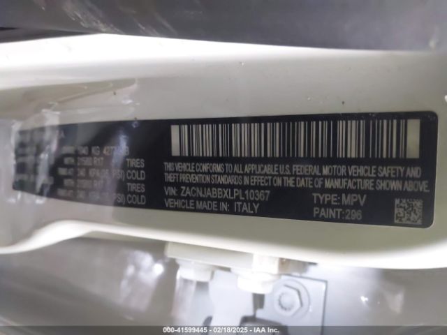 ZACNJABBXLPL10367 Jeep Renegade