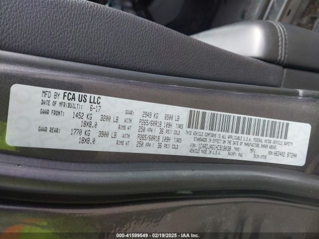 2017 DODGE DURANGO 1C4RDJAG1HC918038 Photo 8