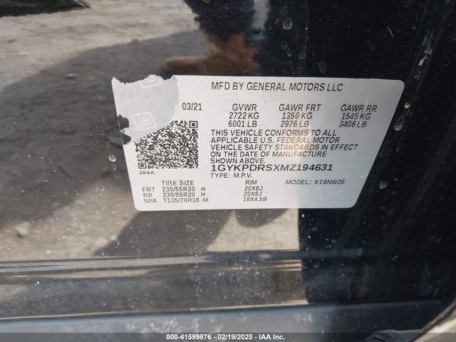 2021 CADILLAC XT6 1GYKPDRSXMZ194631 Photo 8