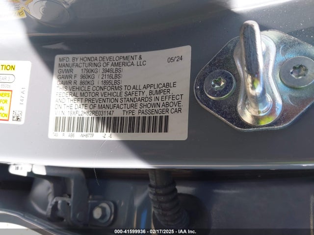 19XFL2H82RE031147 Honda Civic Sport