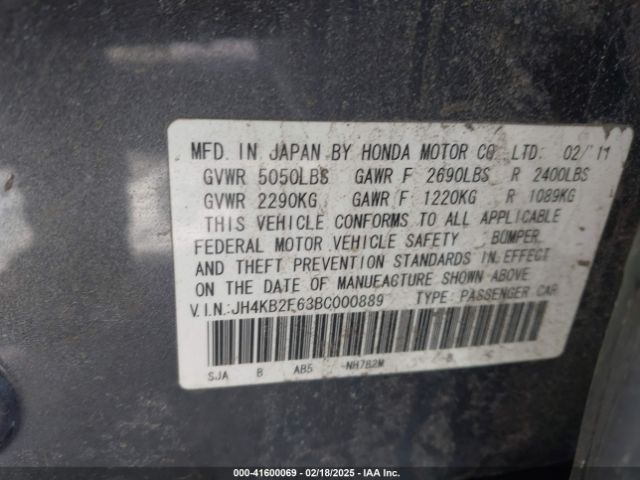 2011 ACURA RL JH4KB2F63BC000889 Photo 8