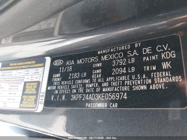 KIA Forte Lxs 2019 3KPF24AD3KE056974 Image 9