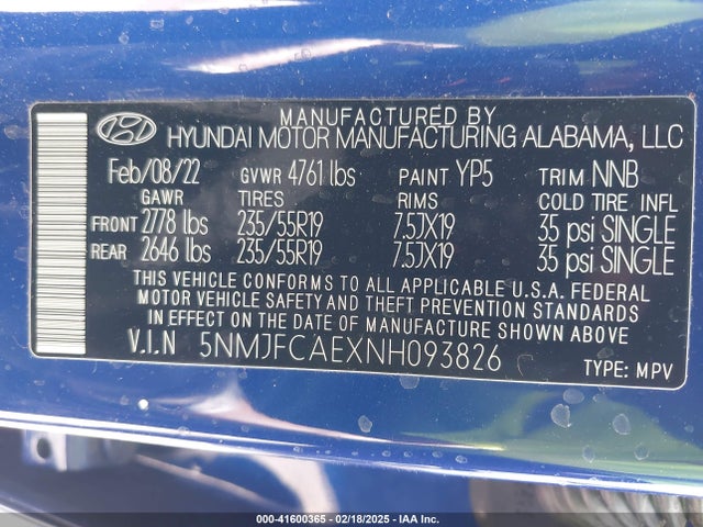 Hyundai TUCSON SEL 2022 5NMJFCAEXNH093826 Image 9