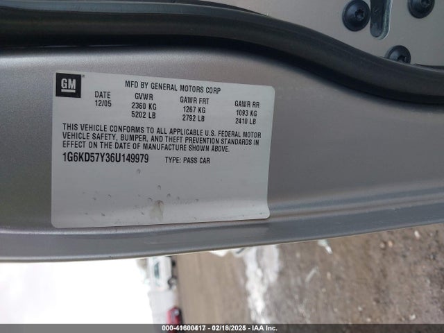 2006 CADILLAC DTS 1G6KD57Y36U149979 Photo 8