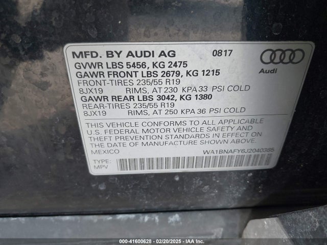 2018 AUDI Q5 WA1BNAFY6J2040385 Photo 8