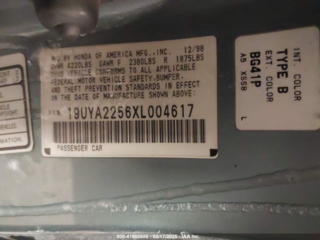 1999 ACURA CL 19UYA2256XL004617 Photo 8