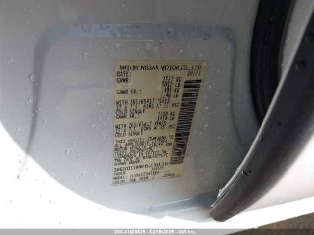 1N6ED1EJ8NN623830 Nissan Frontier Sv 4x2