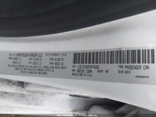 2015 CHRYSLER 200 1C3CCCAB2FN574282 Photo 8
