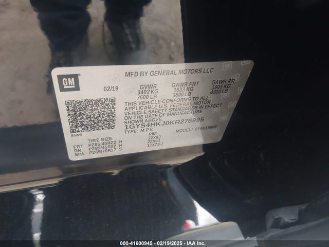 2019 CADILLAC ESCALADE ESV 1GYS4HKJ0KR276995 Photo 8