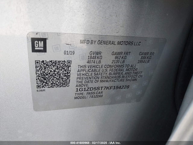 Chevrolet MALIBU LT 2019 1G1ZD5ST7KF154228 Image 9