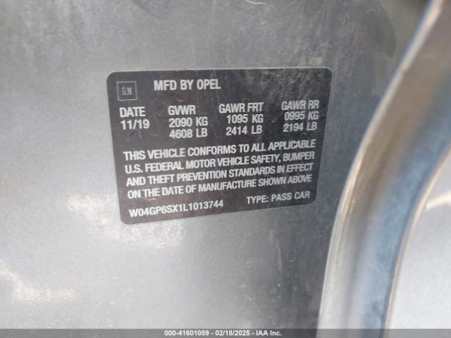 W04GP6SX1L1013744 Buick Regal Sportback Fwd Essence