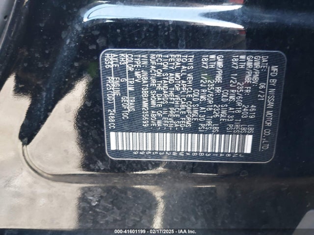 JN8AT3BBXMW235699 Nissan Rogue Sv Intelligent Awd