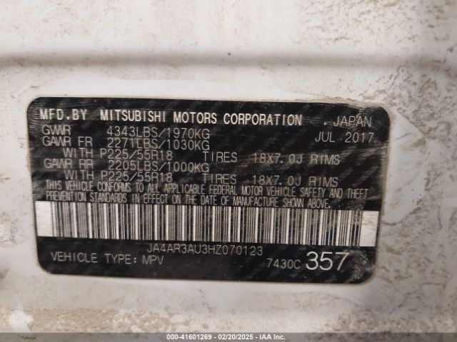 2017 MITSUBISHI OUTLANDER SPORT JA4AR3AU3HZ070123 Photo 8