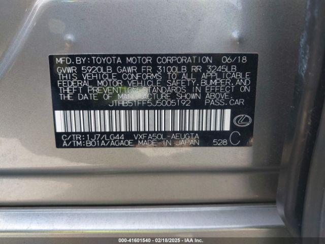 JTHB51FF5J5005192 Lexus Ls 500